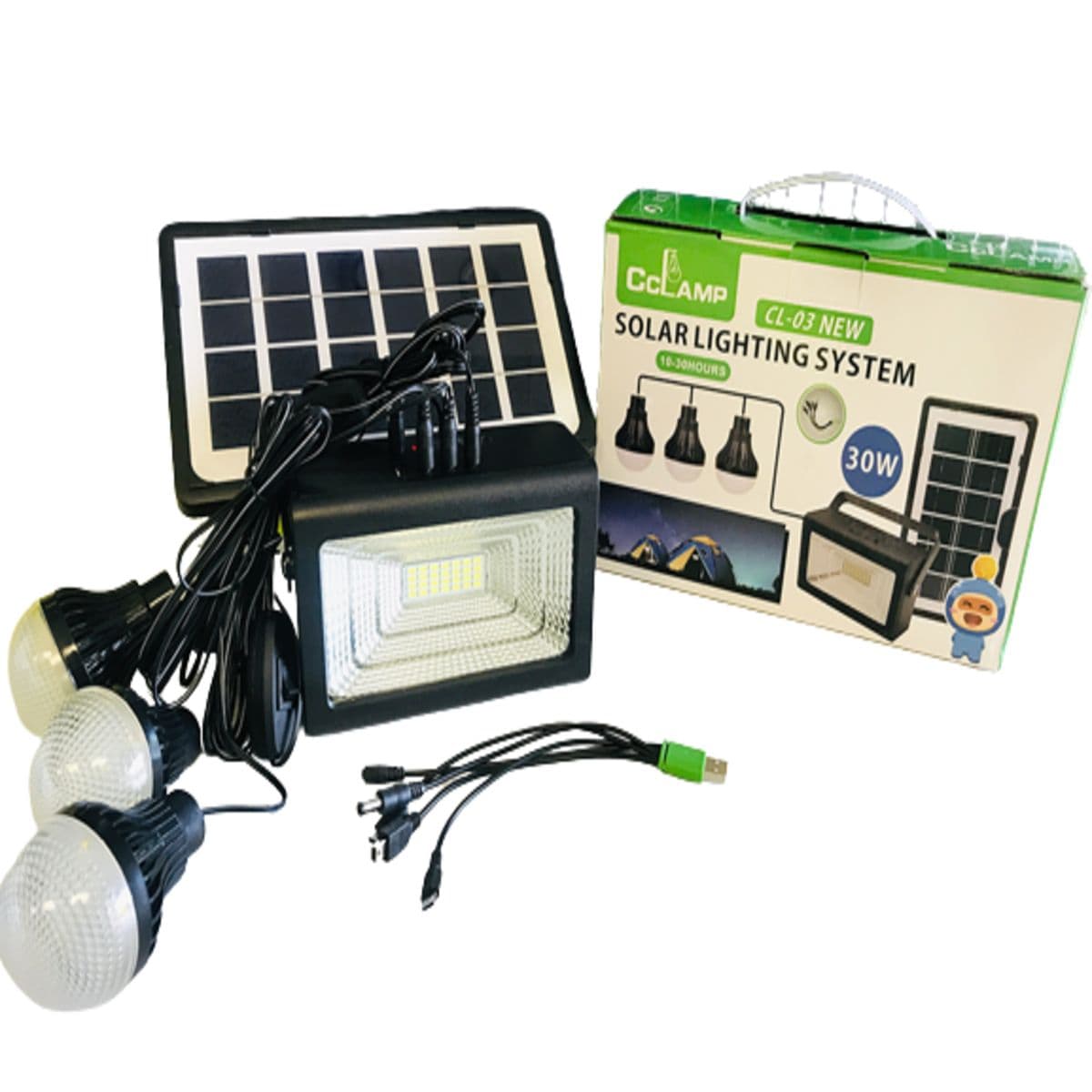 KIT SOLAR PARA CAMPING Y EMERGENCIAS USB 3 AMPOLLETAS — imagen 6