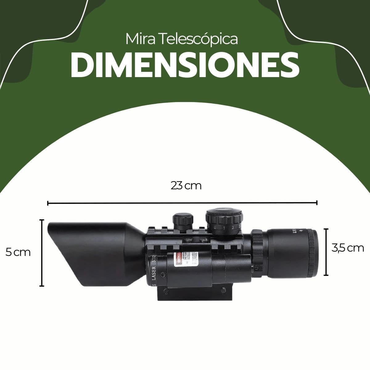Mira Telescópica Caza Retroiluminada con Láser M9 — imagen 7