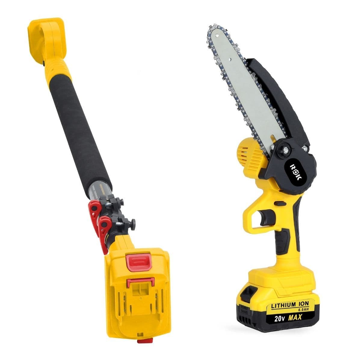 Motosierra 6” ROK Inalámbrica + Extensor y 2 Baterías — imagen 2
