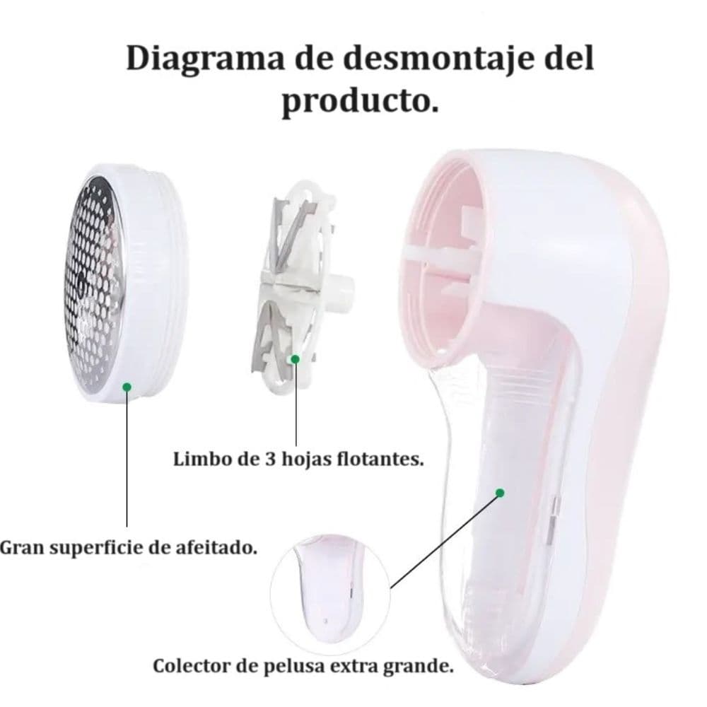 Removedor Quita Pelusas Ropa Portatil Pilas Sacamotas — imagen 7