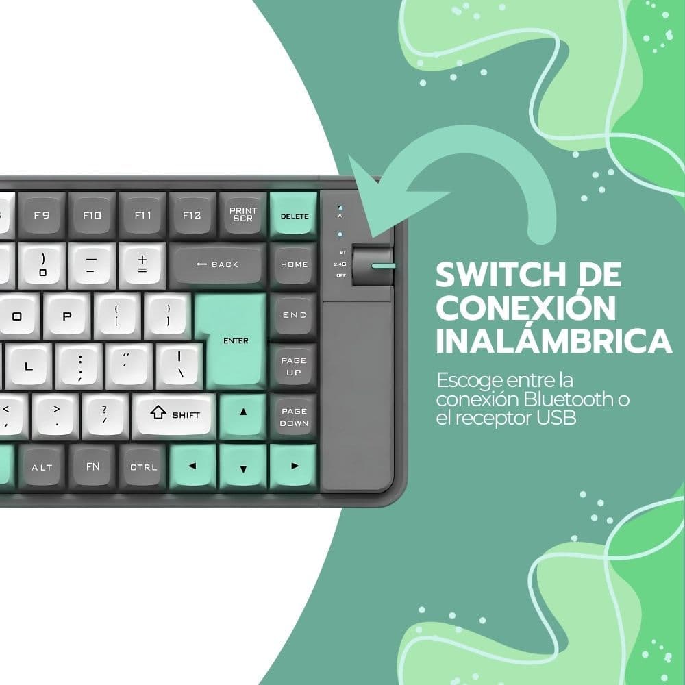 Kit Teclado Y Mouse Inalámbrico Bluetooth USB-C Recargable — imagen 5