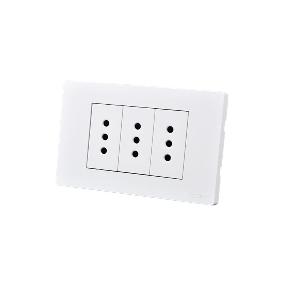 Enchufe Tomacorriente Triple 250V Blanco Hogar y Oficina — imagen 2