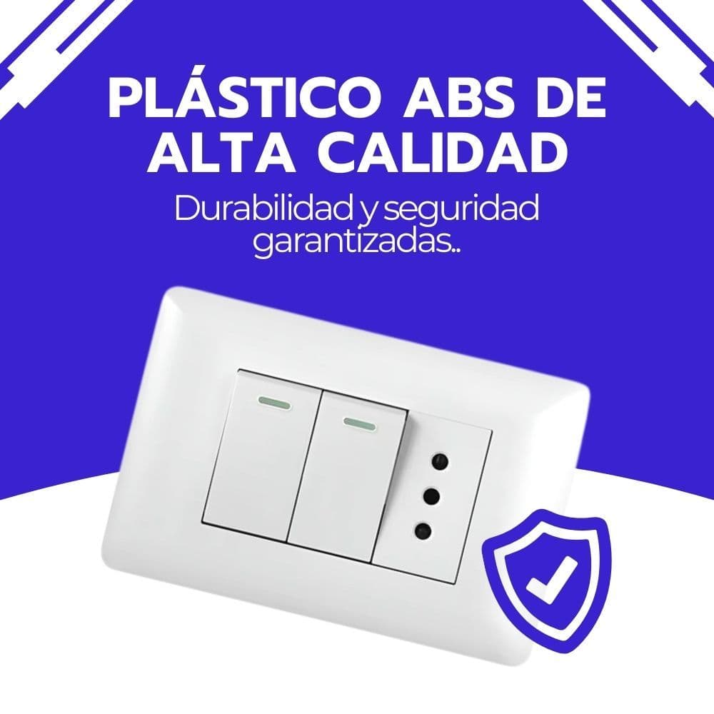 Enfunche + 2 interruptores 10A 250V Blanco Hogar y Oficina — imagen 8