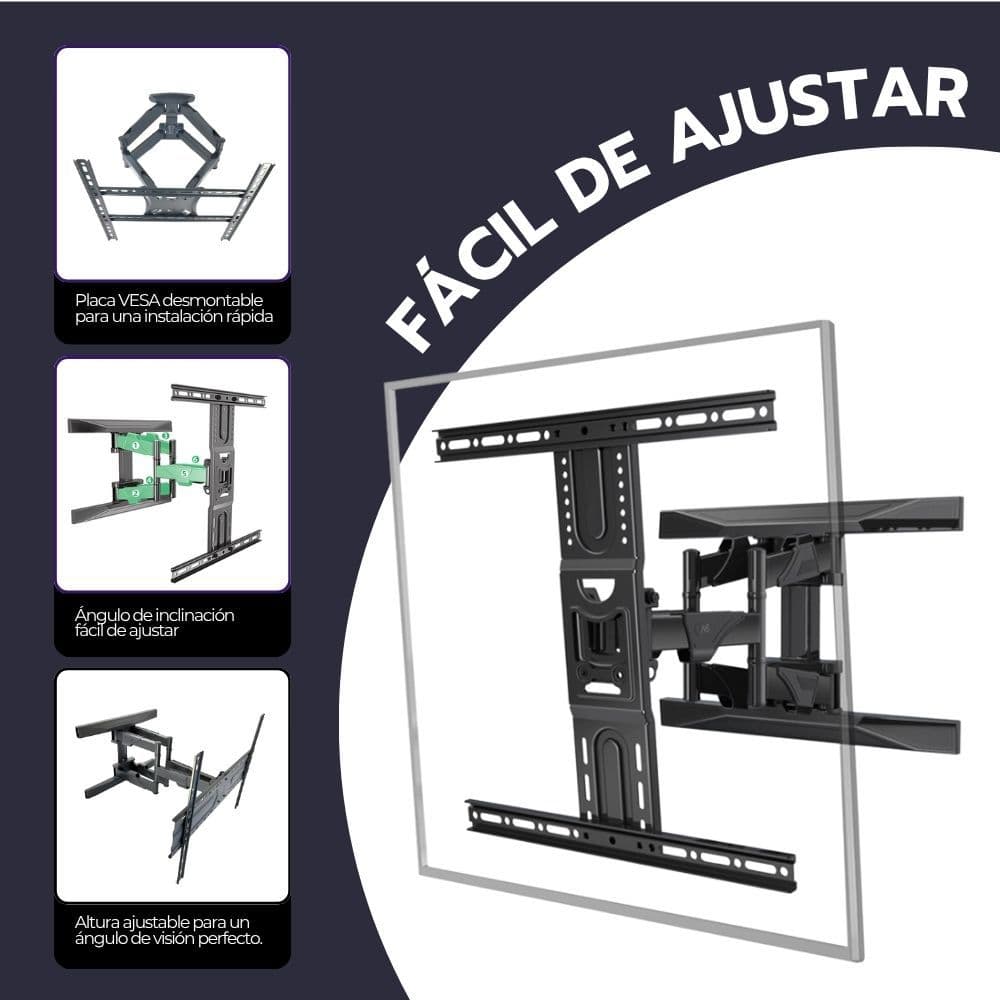 Soporte TV Full Motion 40–80" Acero Reforzado Giro 180° — imagen 6
