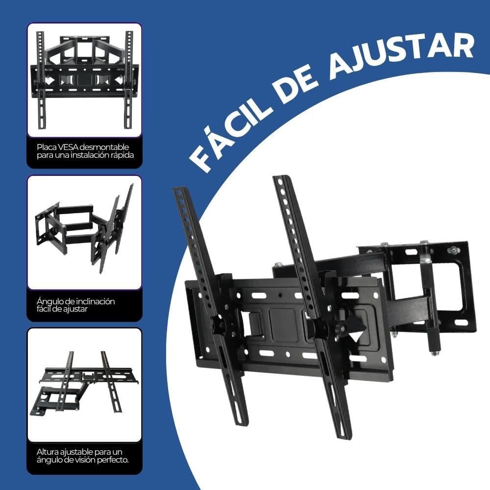 Soporte TV Articulado 26-65 Pulgadas Acero Brazo Doble — imagen 6
