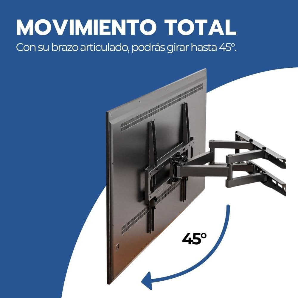 Soporte TV Articulado 26-65 Pulgadas Acero Brazo Doble — imagen 8