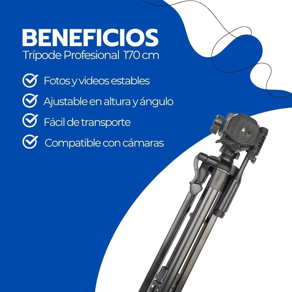 Trípode Profesional 360° Video + Bolso De Transporte Negro — imagen 4