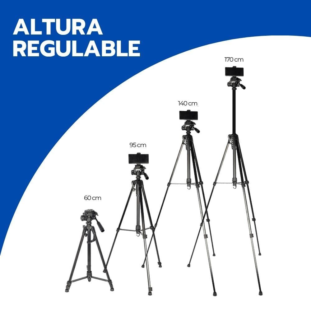 Trípode Profesional 360° Video + Bolso De Transporte Negro — imagen 6