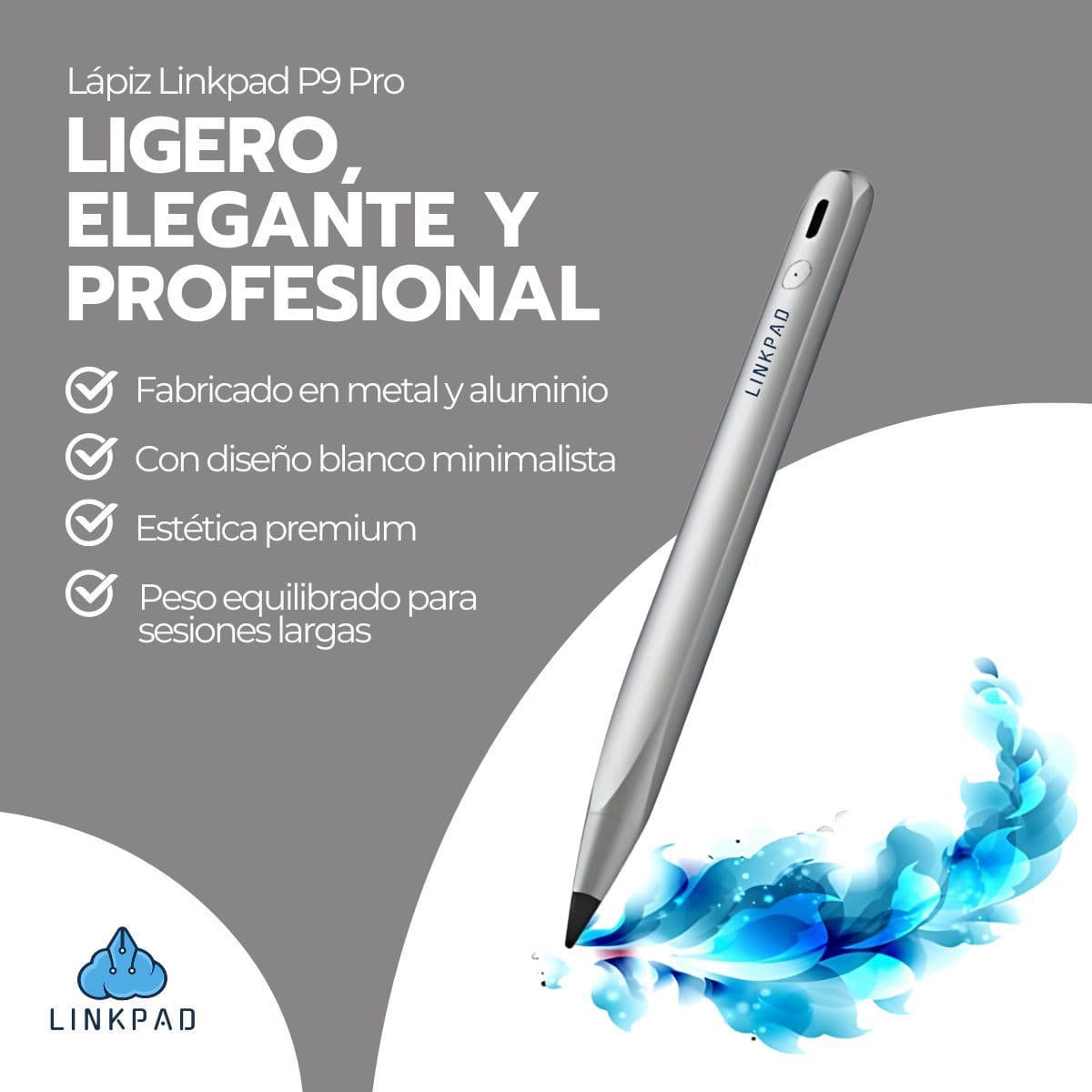 Lapiz Pencil Profesional para iPad Palm Reject P9 — imagen 8