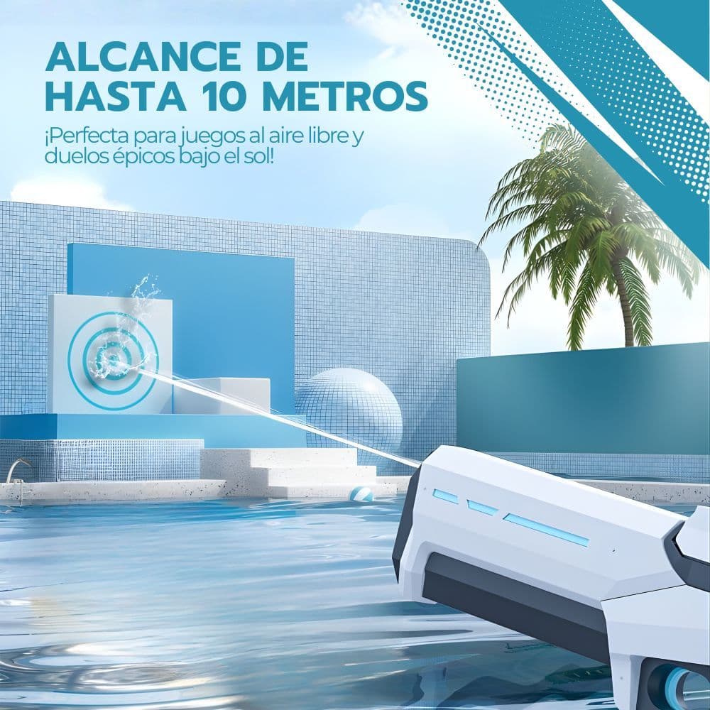 Pistola de Agua Inalámbrica Recargable con Batería y Lentes — imagen 8