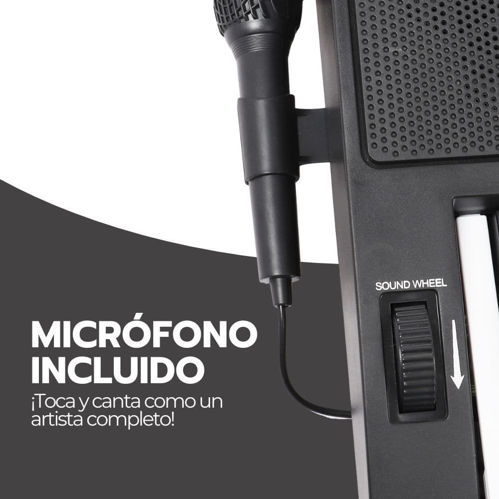 Teclado Musical Portátil 61 Teclas con Micrófono Incluido — imagen 7