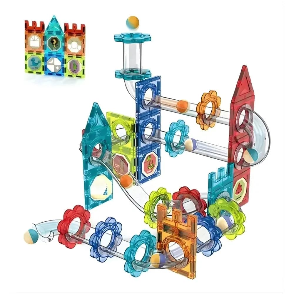 Juego De Bloques Magnéticos Construcción 74 Piezas STEM