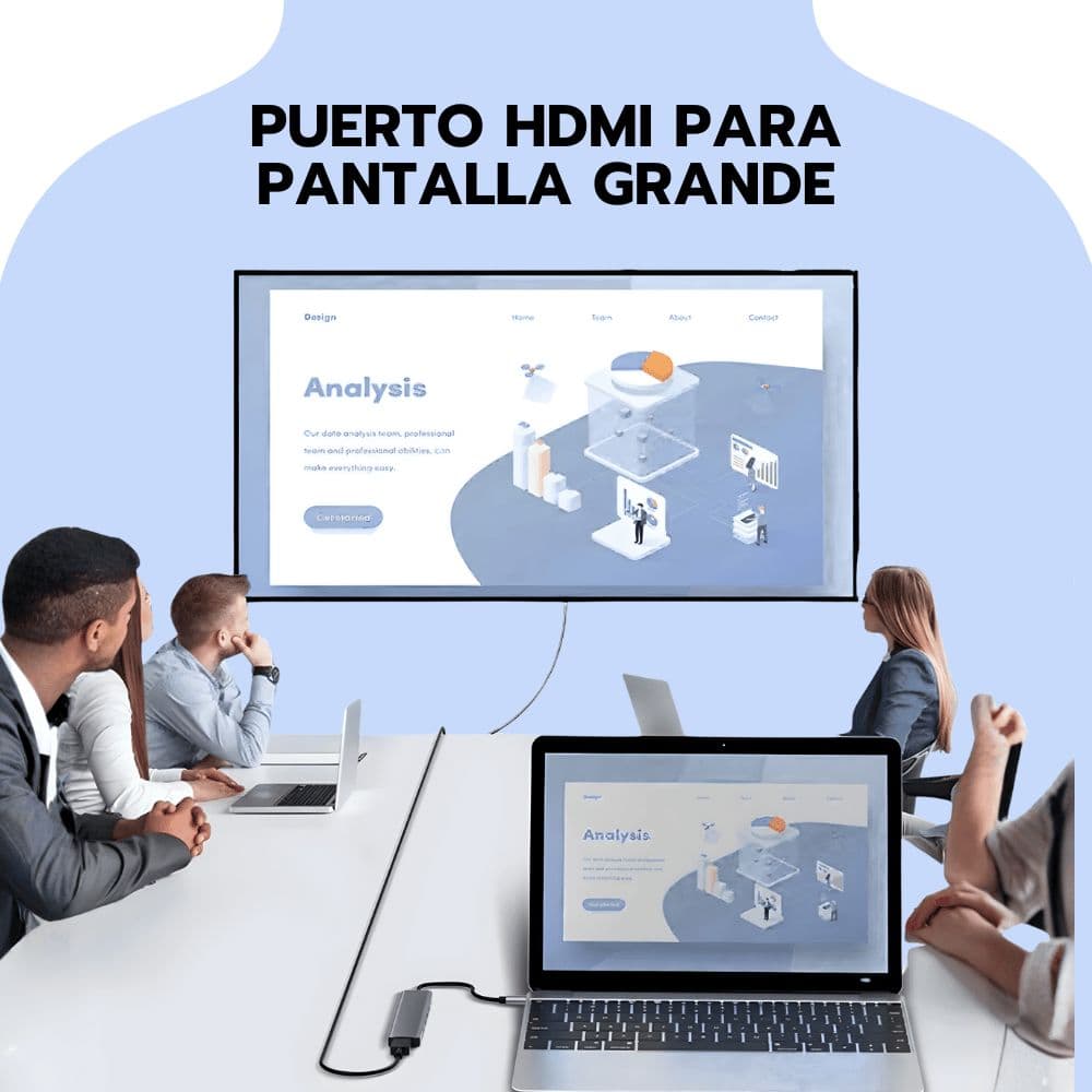 Adaptador 7 En 1 Usb-c Con Hdmi Y Puertos Usb para PC — imagen 6
