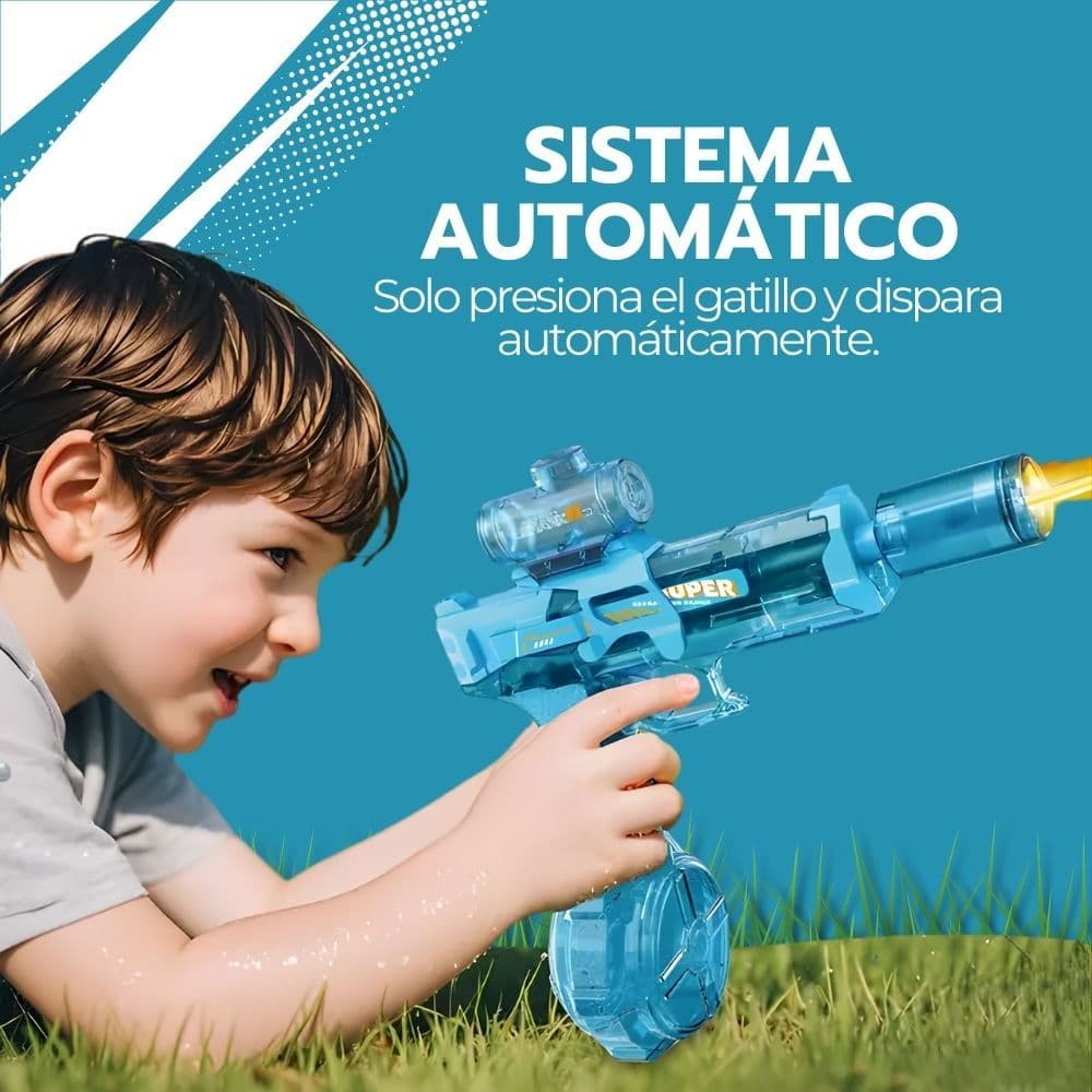Pistola de Agua Inalámbrica Recargable con Batería y luz — imagen 5
