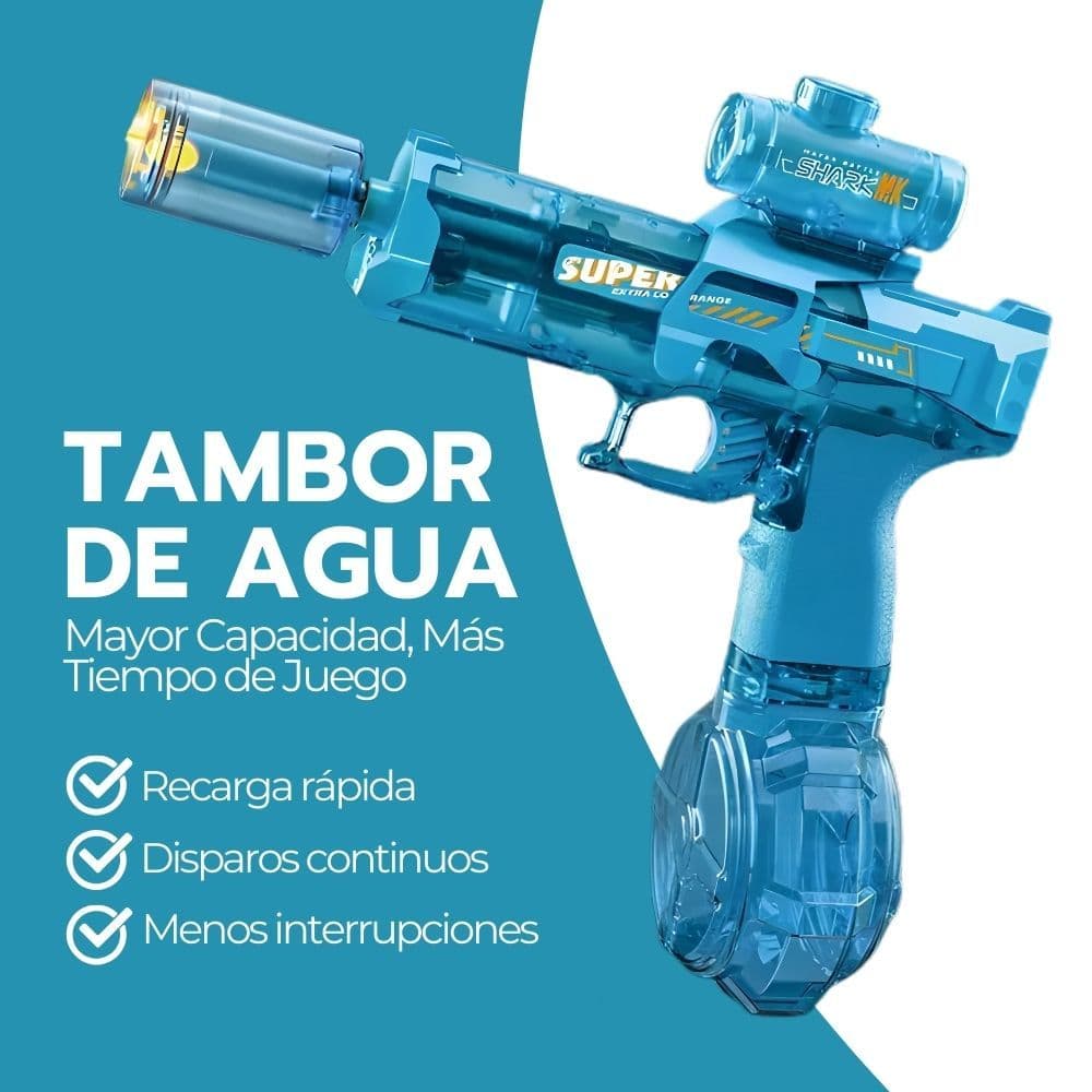 Pistola de Agua Inalámbrica Recargable con Batería y luz — imagen 7