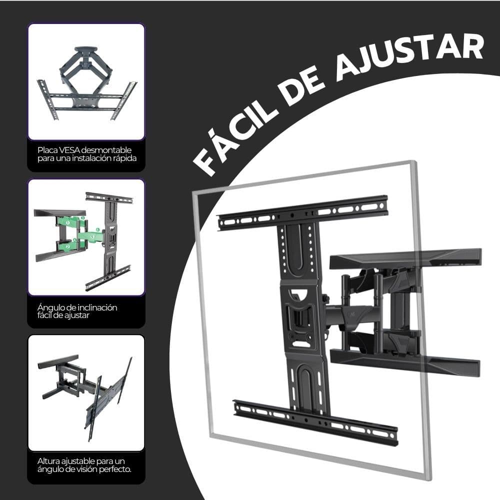 Soporte TV Full Motion 45–75" Acero Reforzado Giro 180° — imagen 6