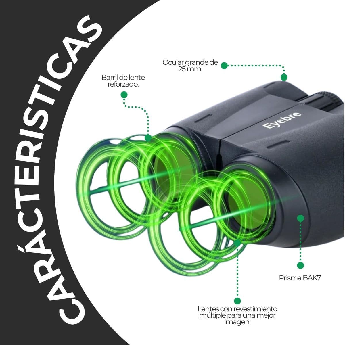 Binoculares Largo Alcance 10x25 Aumento 10x Eyebre Ld117 — imagen 5
