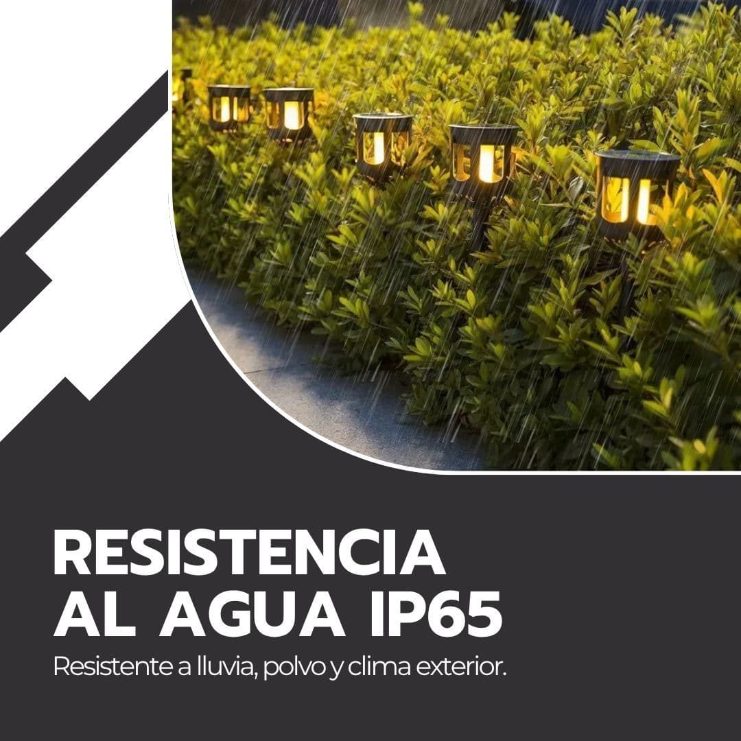 Pack X2 Lámpara Solar Led Estaca Antorcha Jardín Parque — imagen 8