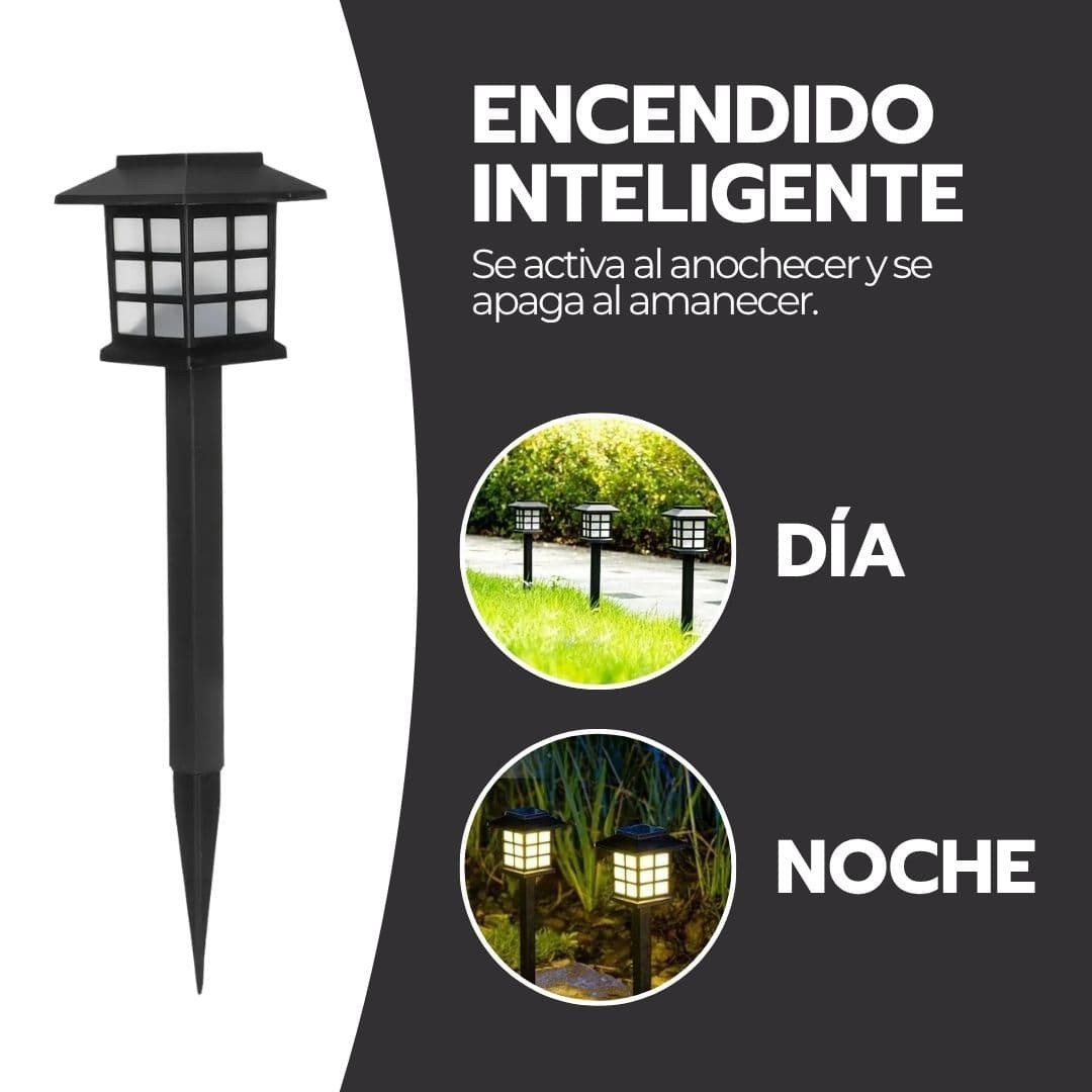 Pack X2 Lámpara Solar Led Estaca Luminosa Jardín — imagen 7