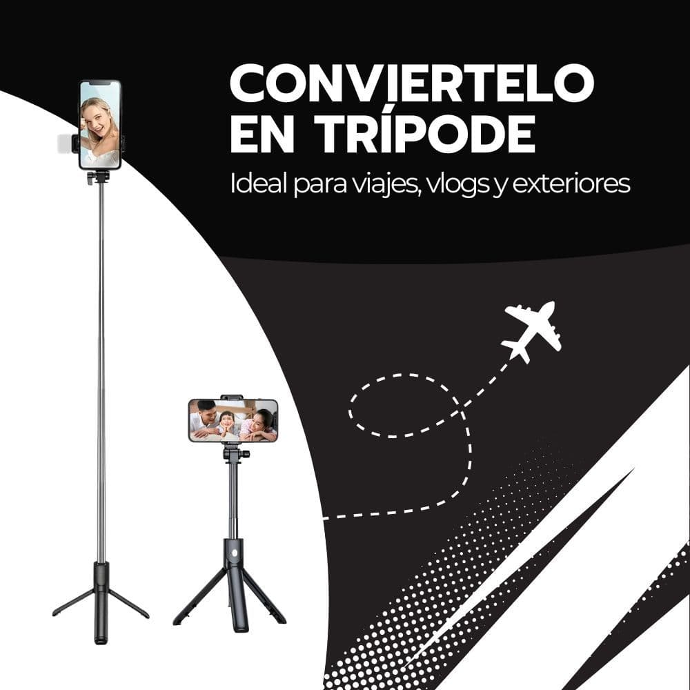 Trípode Super Largo Palo Selfie 170cm Bluetooth Foto Remoto — imagen 5