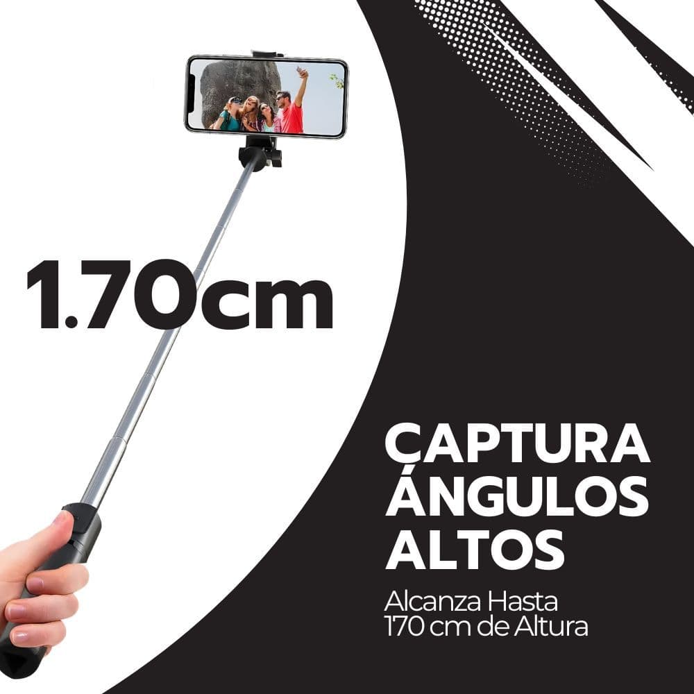 Trípode Super Largo Palo Selfie 170cm Bluetooth Foto Remoto — imagen 6