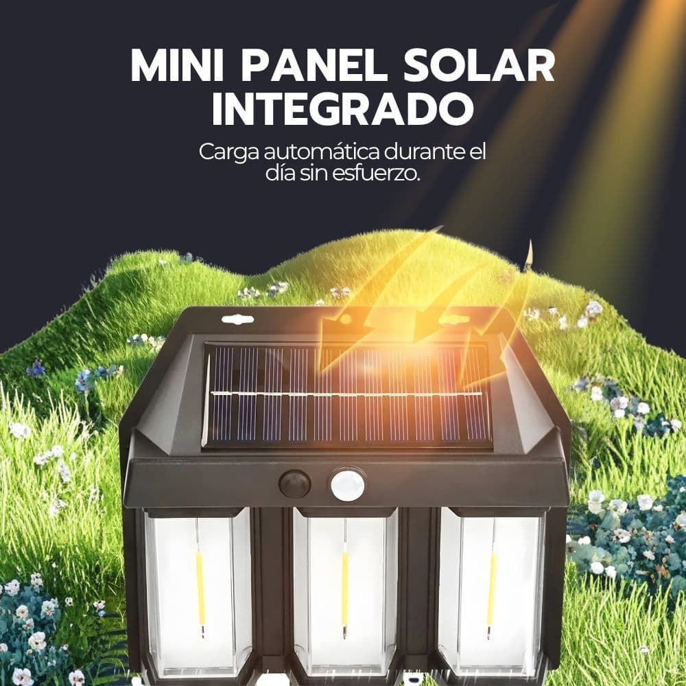 Farol Solar De Pared Sensor Movimiento Luz Cálida Exterior — imagen 5