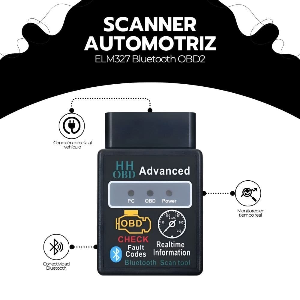 Scanner Auto ELM327 Bluetooth OBD2 Borra Check Engine — imagen 3