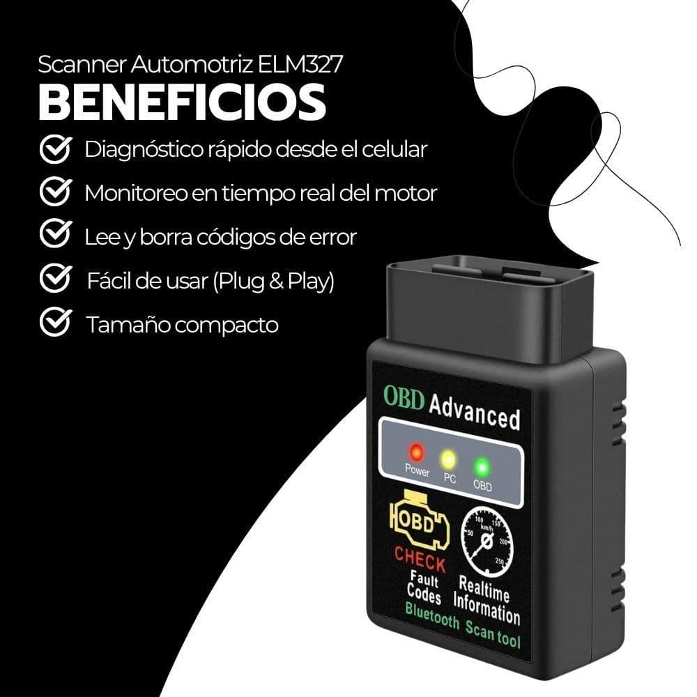Scanner Auto ELM327 Bluetooth OBD2 Borra Check Engine — imagen 4