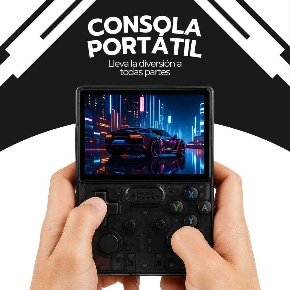 Consola Retro Portátil R36S 64GB WiFi +10000 Juegos Negro — imagen 5