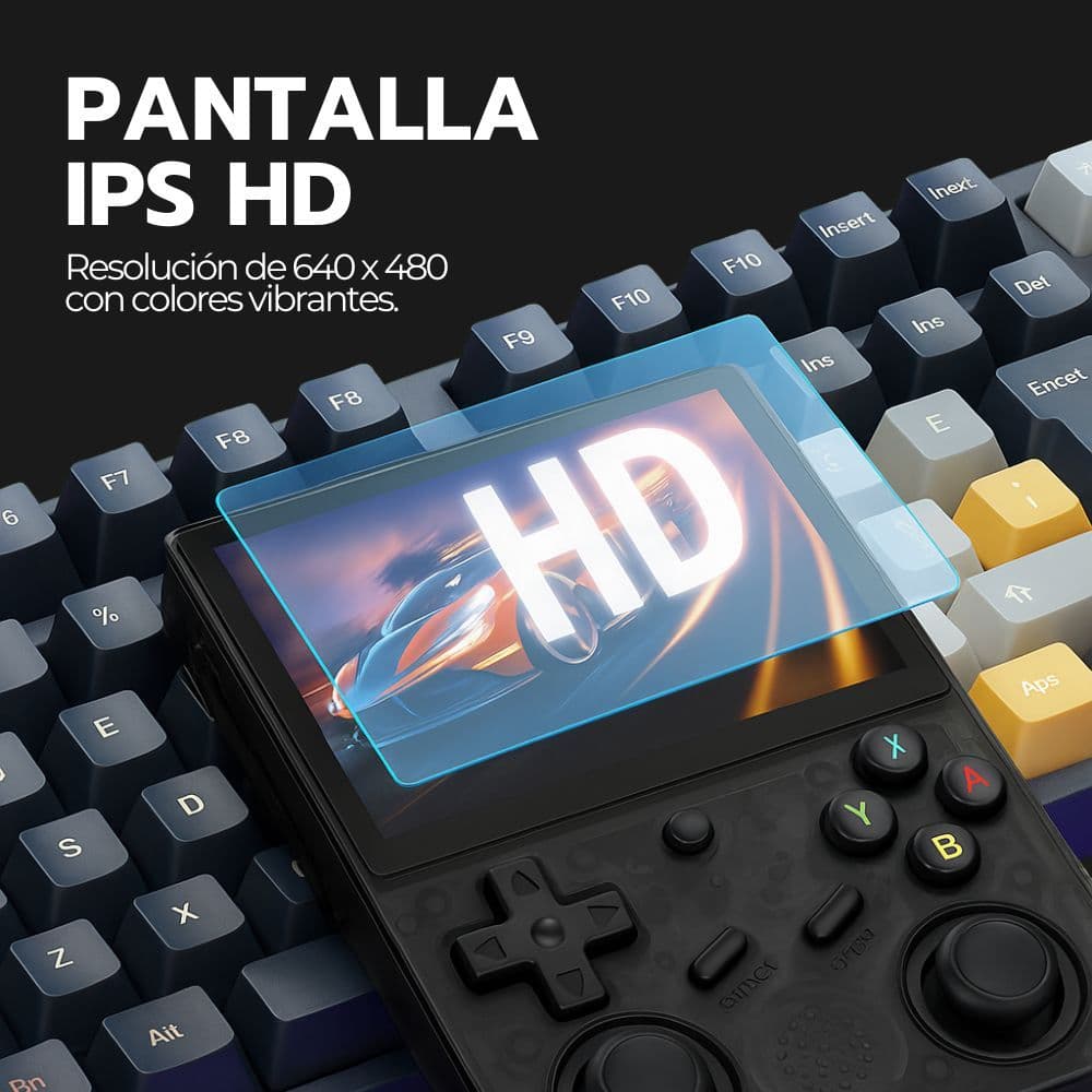 Consola Retro Portátil R36S 64GB WiFi +10000 Juegos Negro — imagen 7