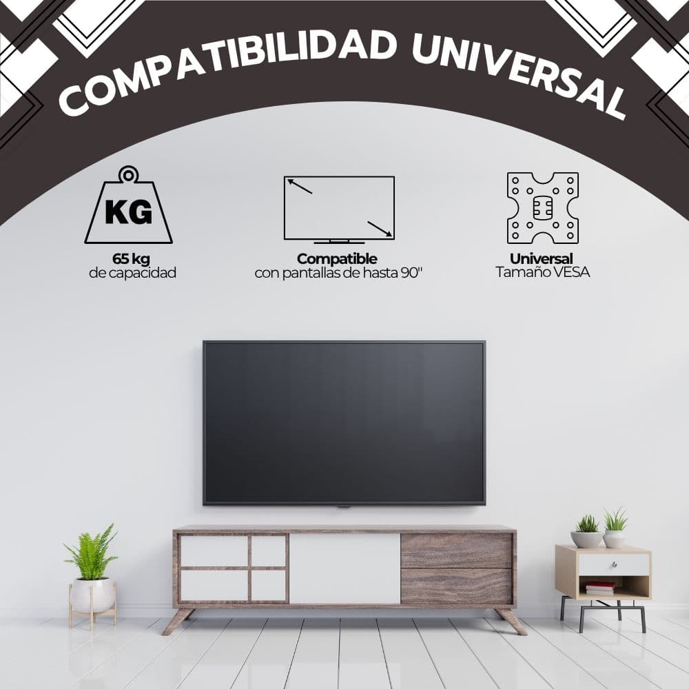 Soporte TV Full Motion 26–90" Acero Reforzado Giro 120 — imagen 5