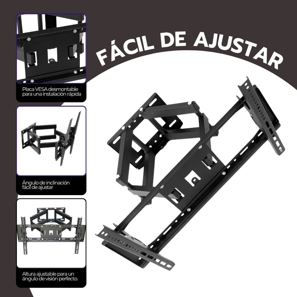 Soporte TV Full Motion 26–90" Acero Reforzado Giro 120 — imagen 6