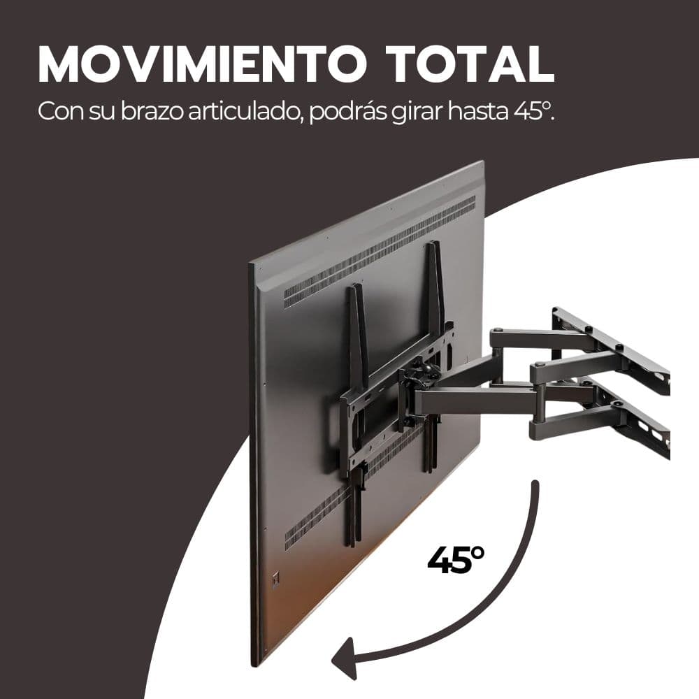 Soporte TV Full Motion 26–90" Acero Reforzado Giro 120 — imagen 8