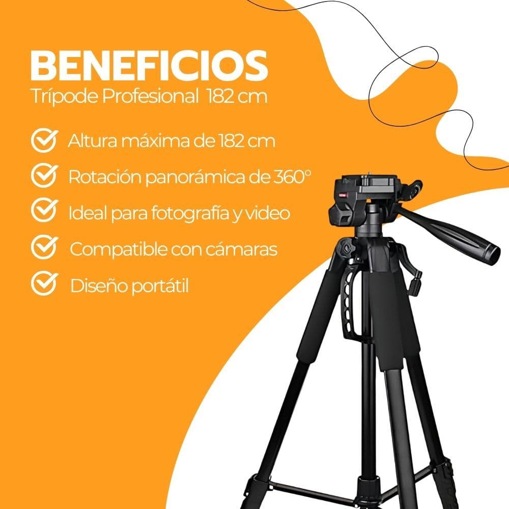 Trípode Profesional 182 cm 360° Video + Bolso De Transporte — imagen 4