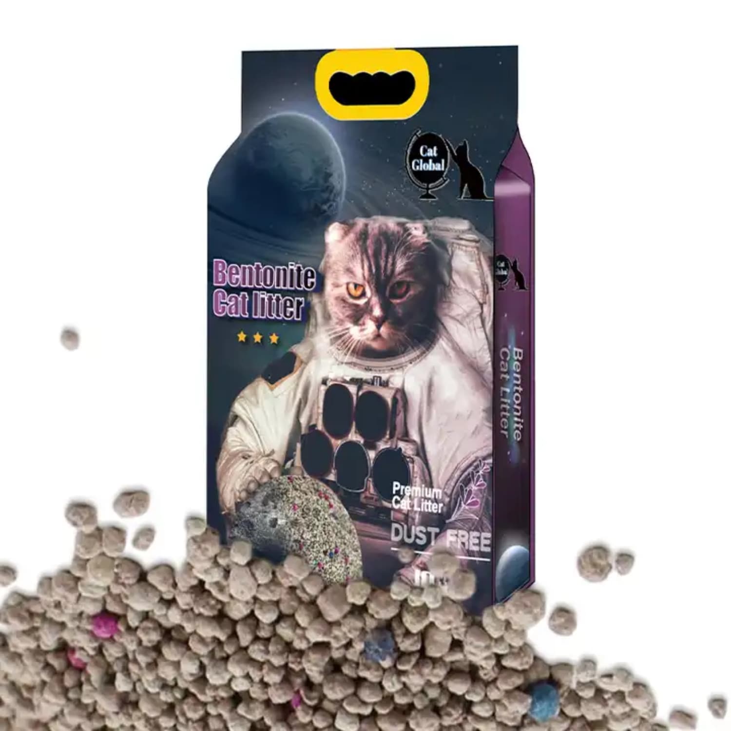 Arena Aglutinante para Gatos Bentonita Natural Lavanda 4kg