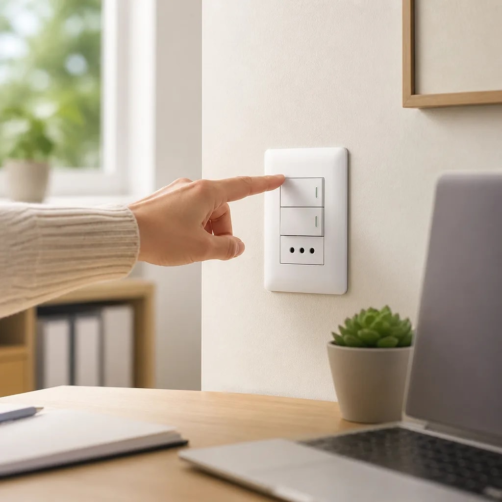 Maneja la luz del escritorio y la del techo por separado