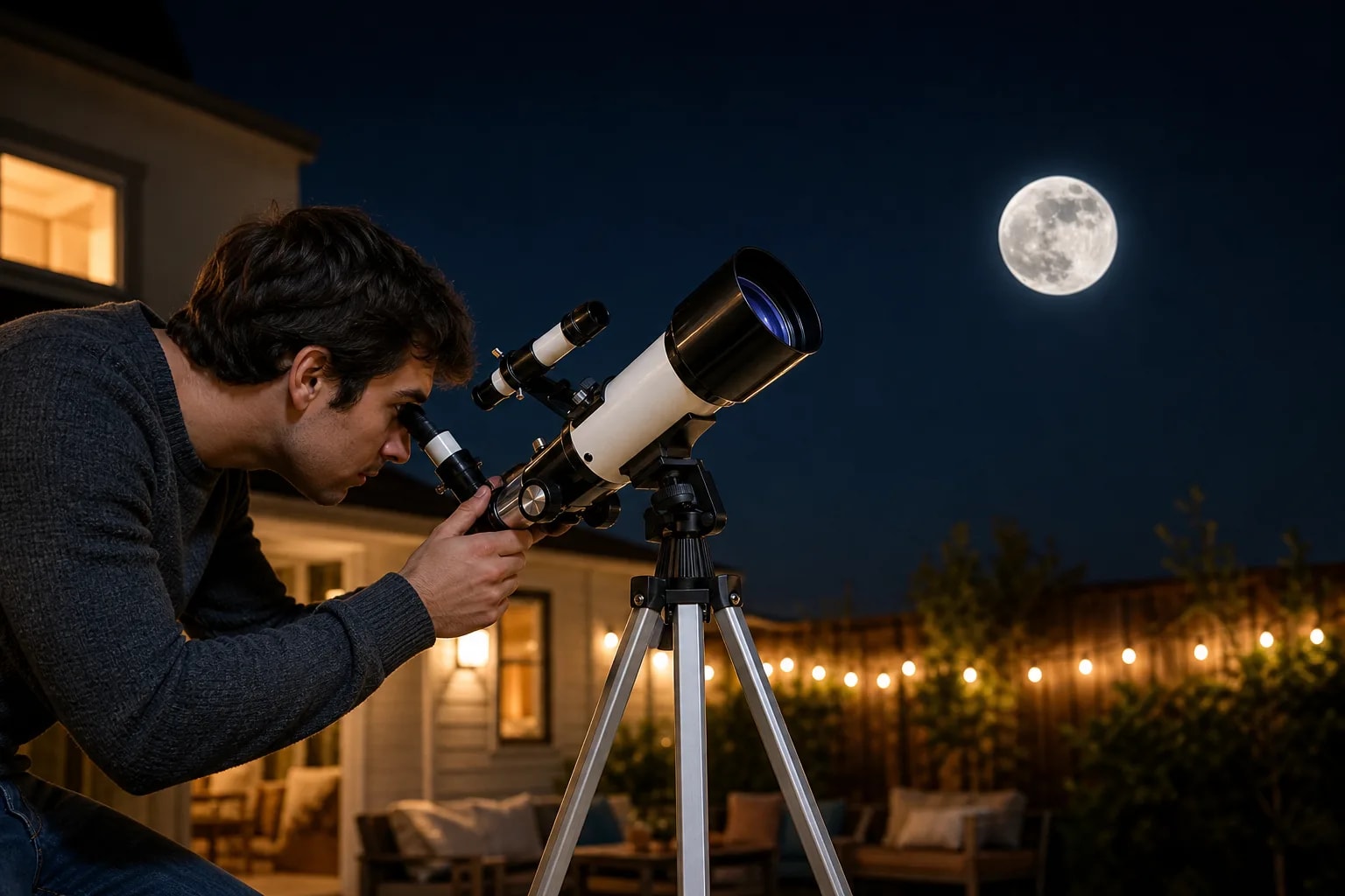 Observa los cráteres desde el patio