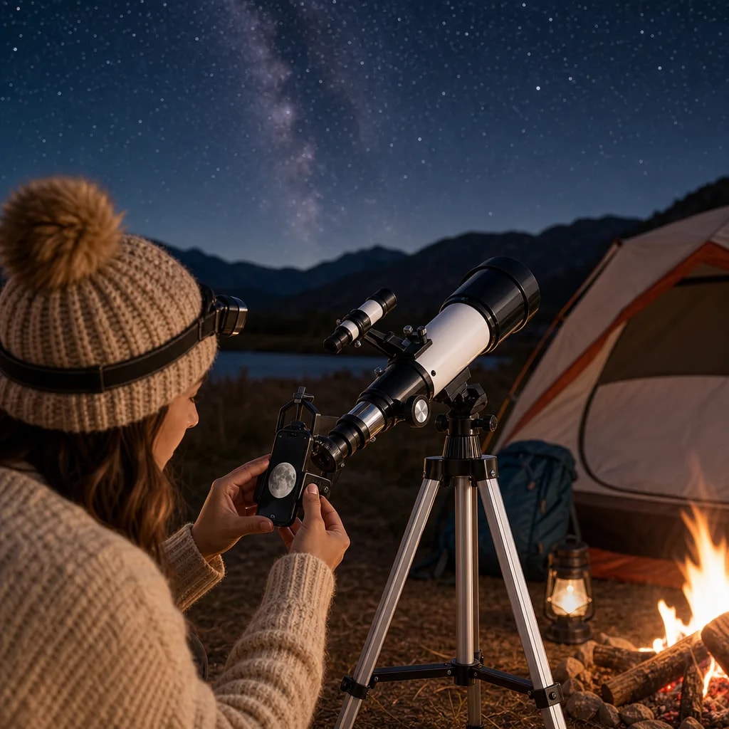 Exploración bajo el cielo oscuro