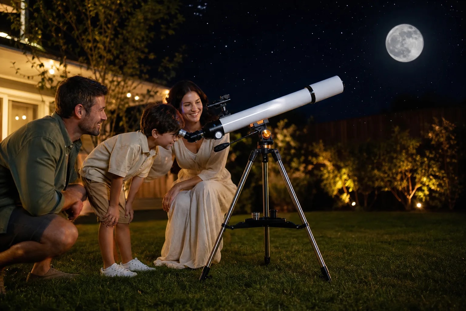 Observa la luna desde tu jardín