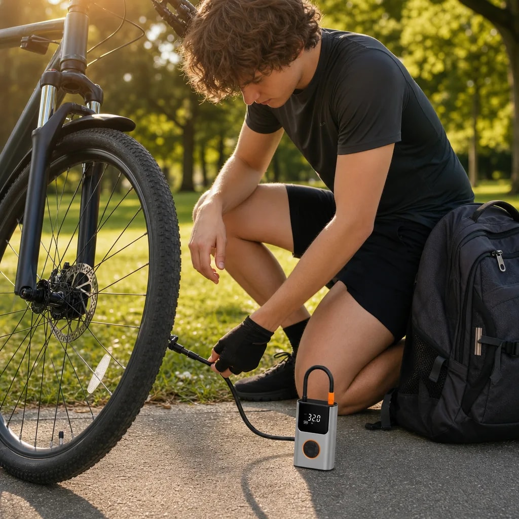 Preparando la bicicleta