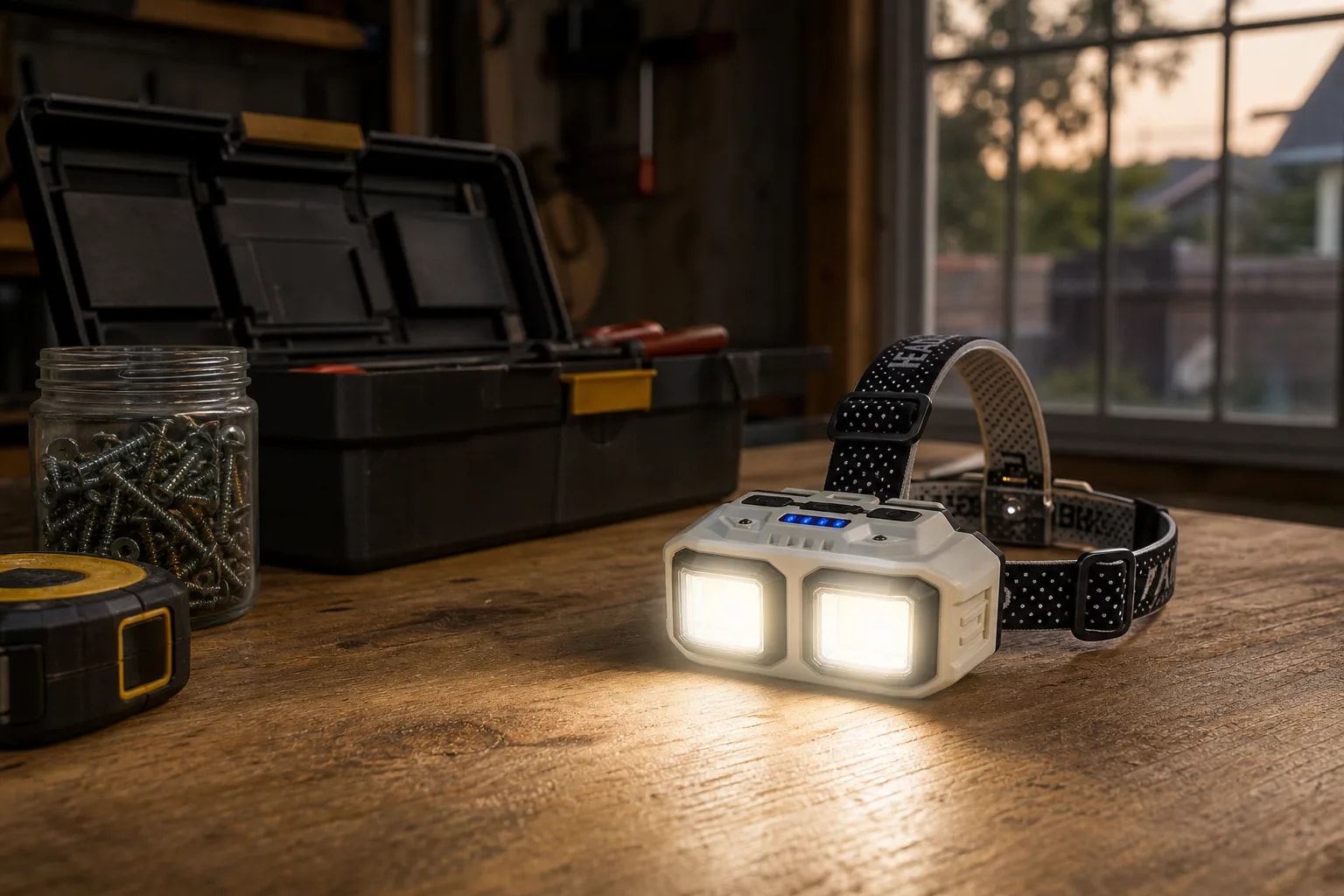 Linterna de Cabeza Recargable 600 Lúmenes | 3 Modos de Luz y Zoom Ajustable | 6 Horas de Duración con Batería | Resistente al Agua | Novystor
