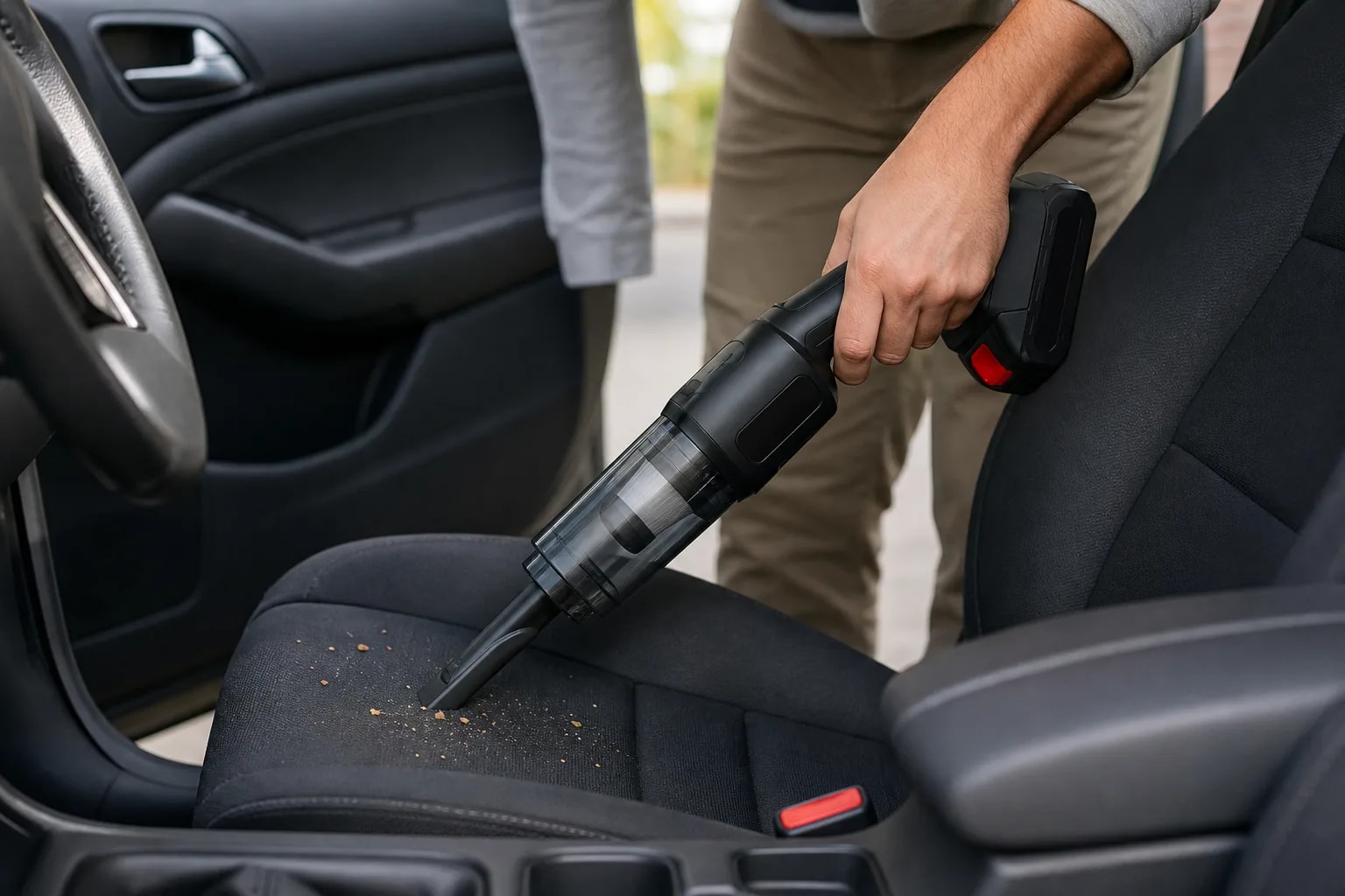 Aspiradora Inalámbrica Portátil Auto Alta Potencia 13000mah Negro en detalle