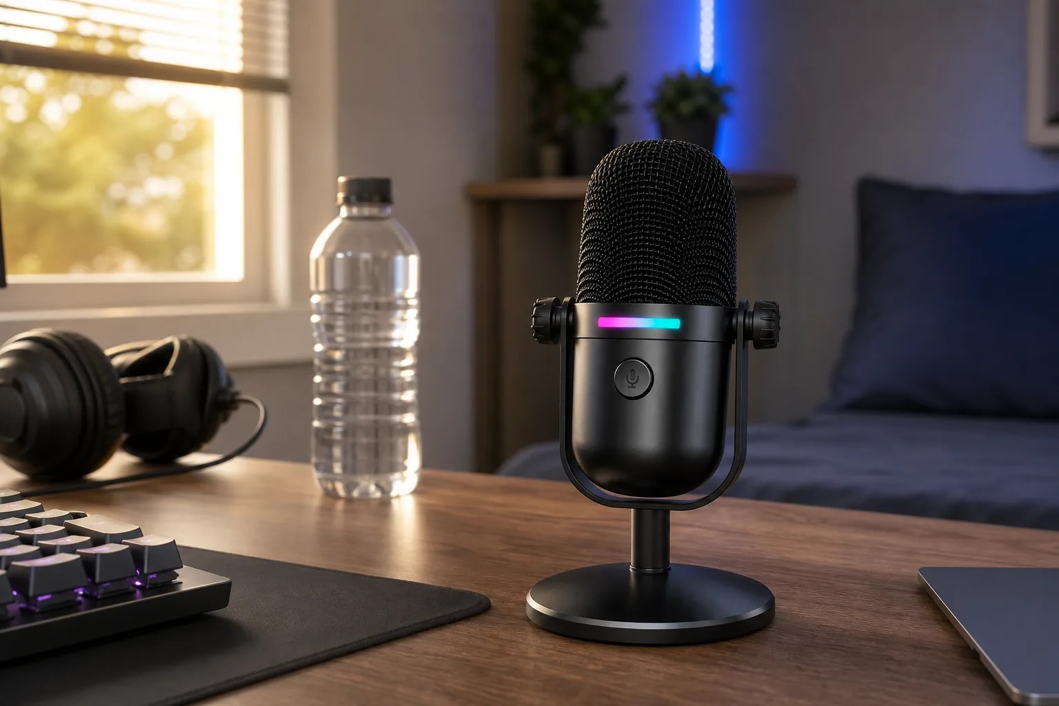 Audifonos Gamer con Microfono Onikuma M-830 RGB | Captación Cardioide, Reducción de Ruido y Mute Táctil para Gaming y Streaming