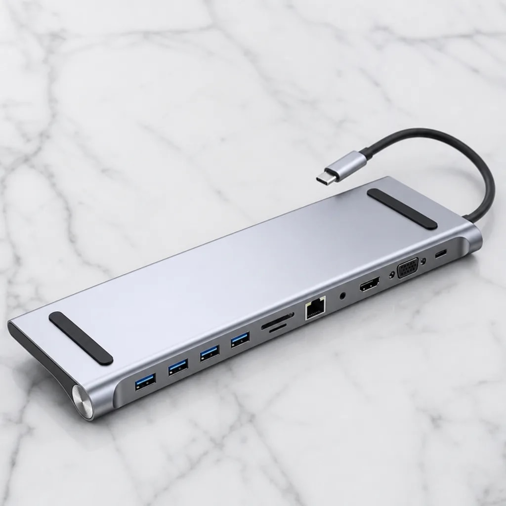 1 × Cable USB Tipo-C integrado para conexión al equipo