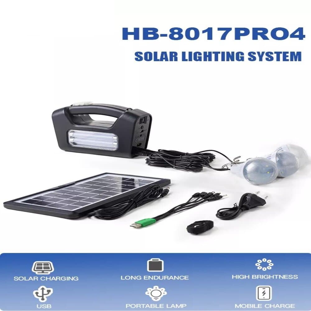 Kit De Emergencia Solar Camping Usb Con 3 Ampolletas — imagen 5