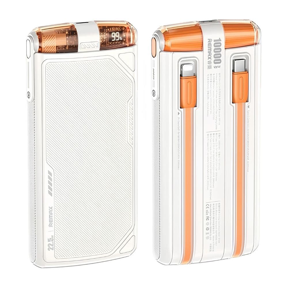 Power Bank 10000mah Carga Rápida 20w Usb-c Naranja — imagen 2