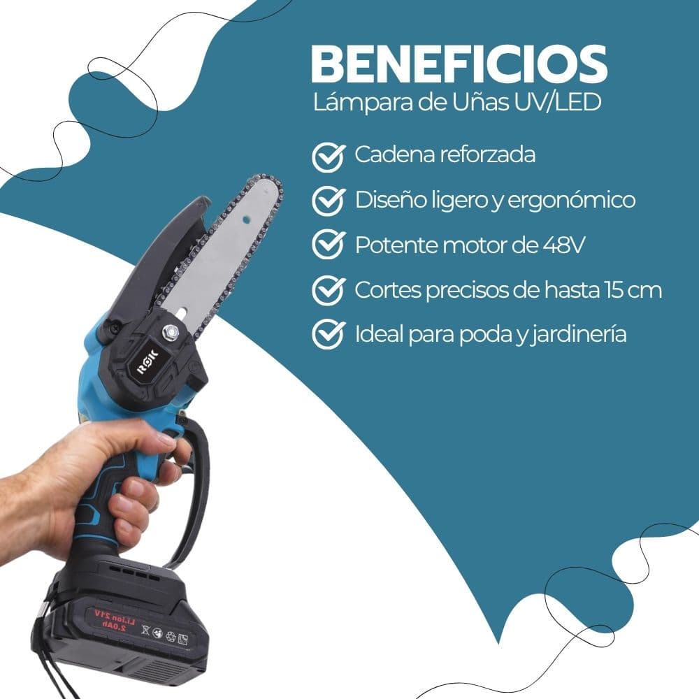 Motosierra ROK Inalámbrica 6″ 48V Portátil con Baterías — imagen 4