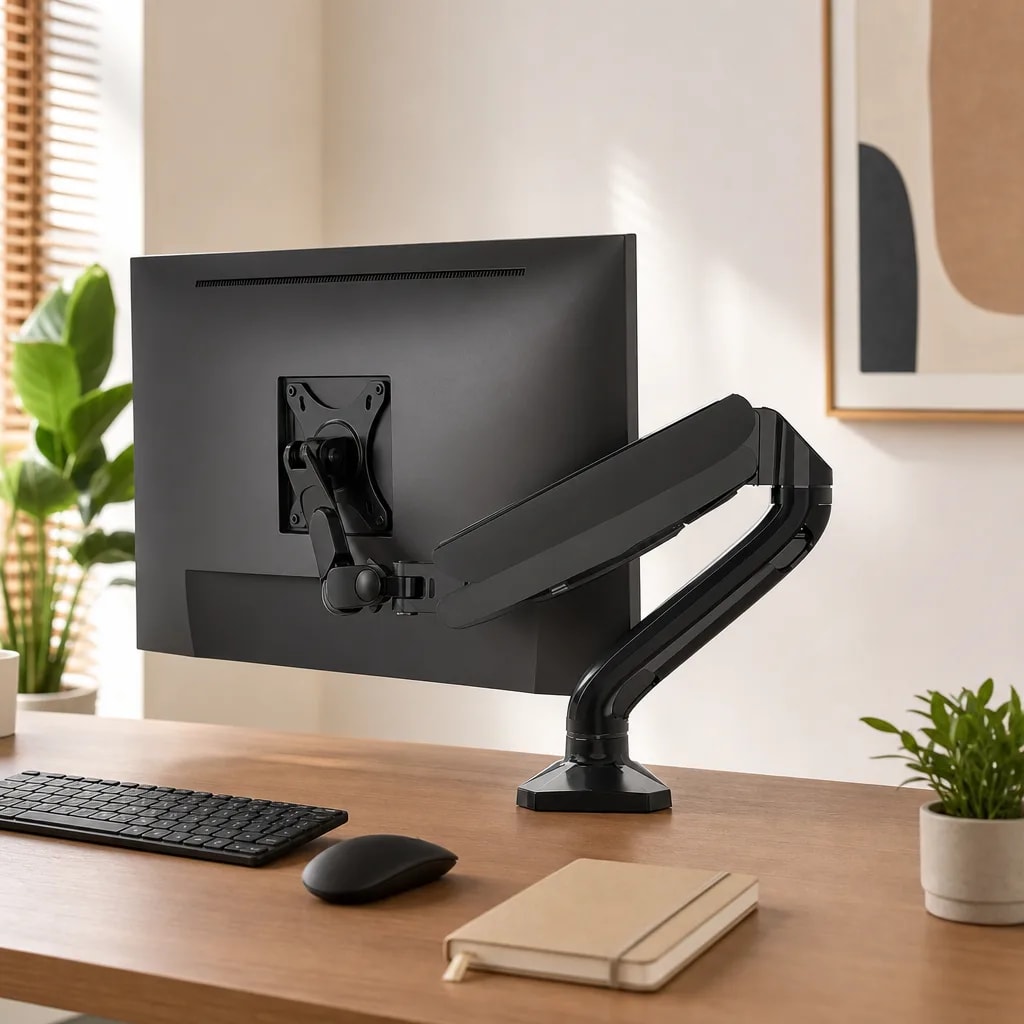 Escritorio ordenado y sin cables