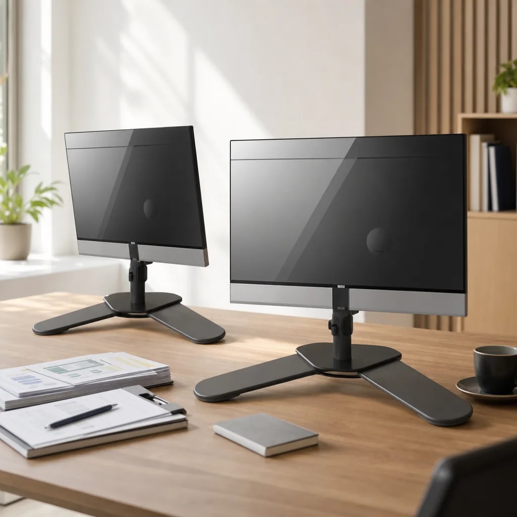 Dos monitores, un solo escritorio ordenado
