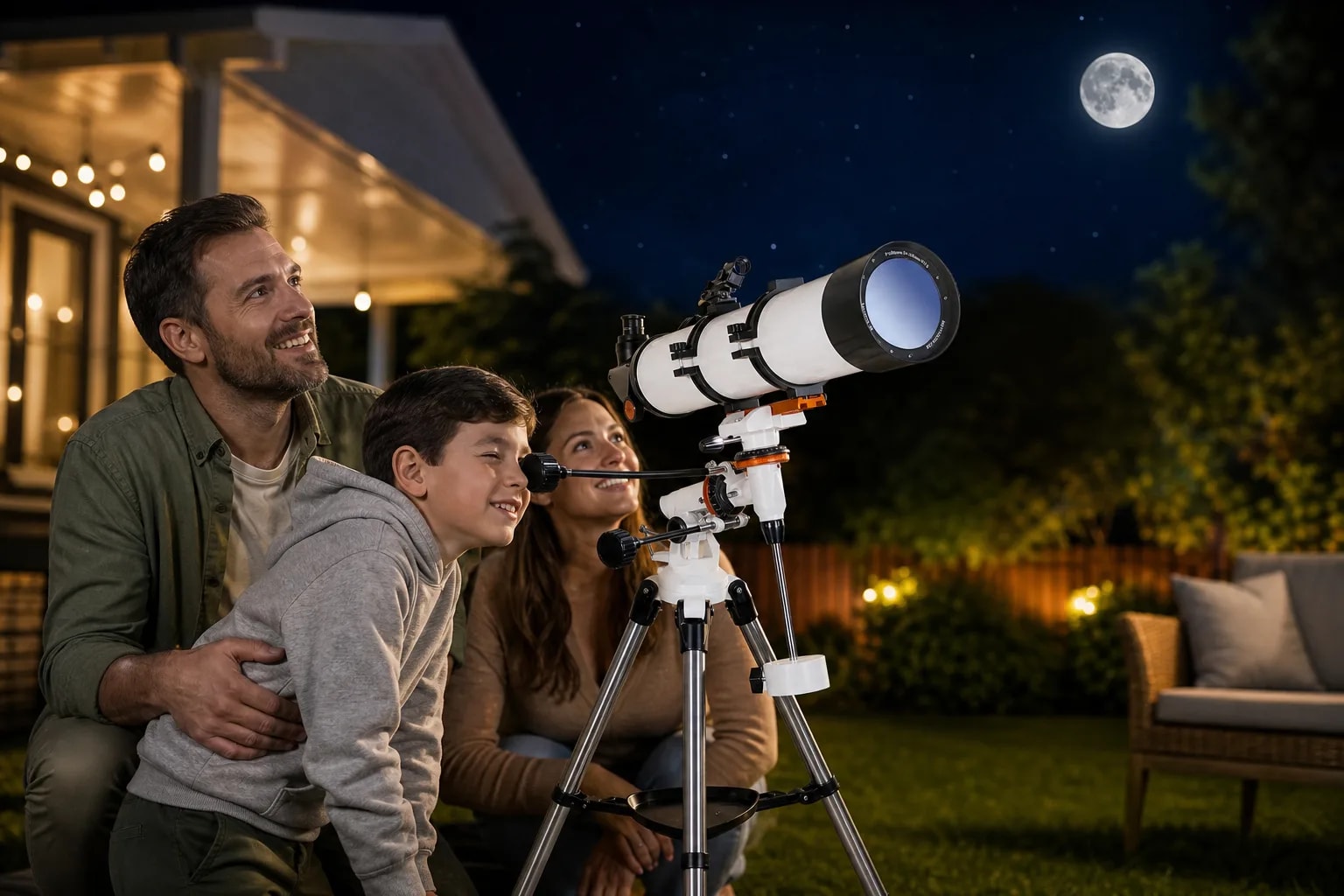Observación lunar en casa